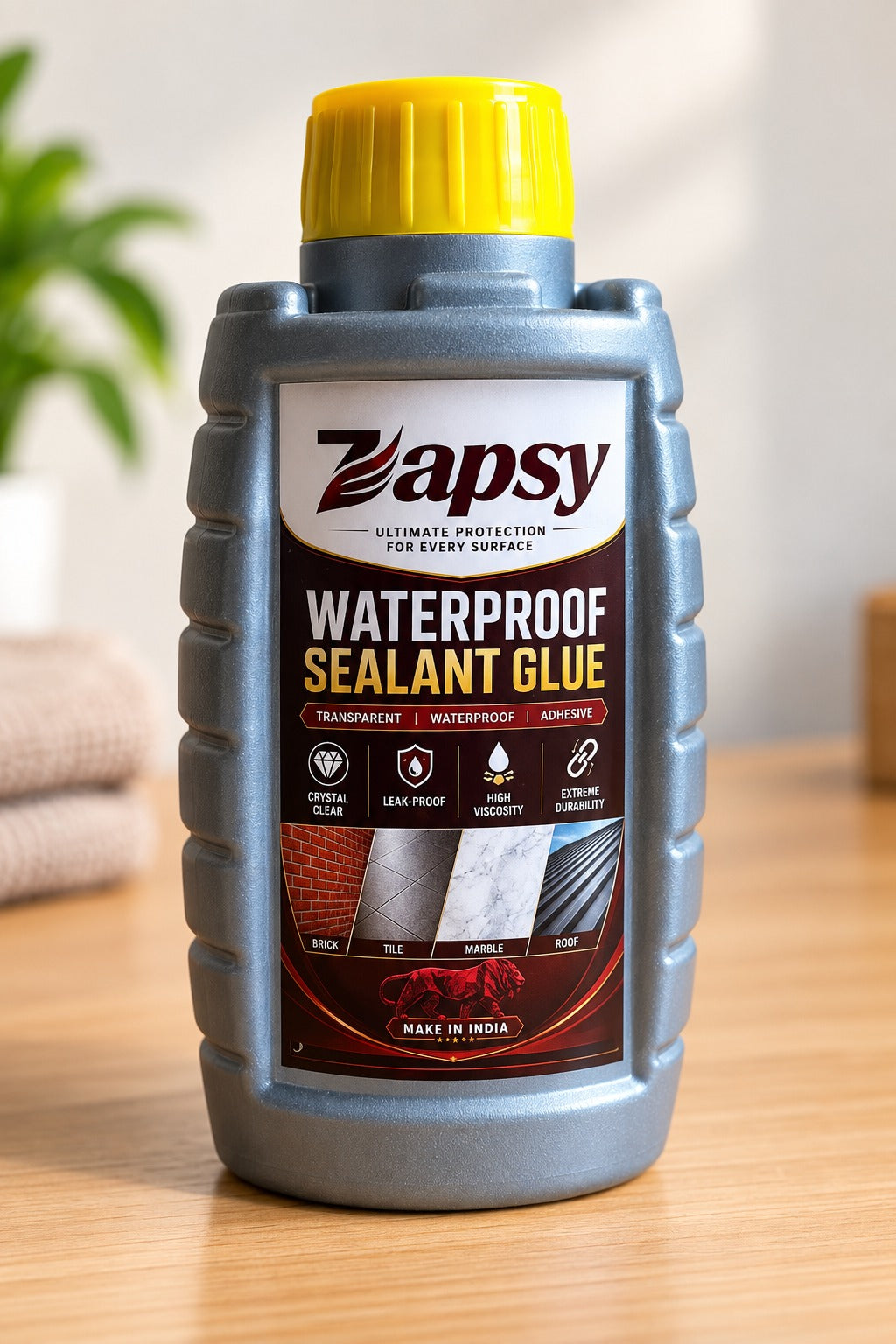 Zapsy Transparent Waterproof Sealant Glue – 500 GM (500gm)+Free brush