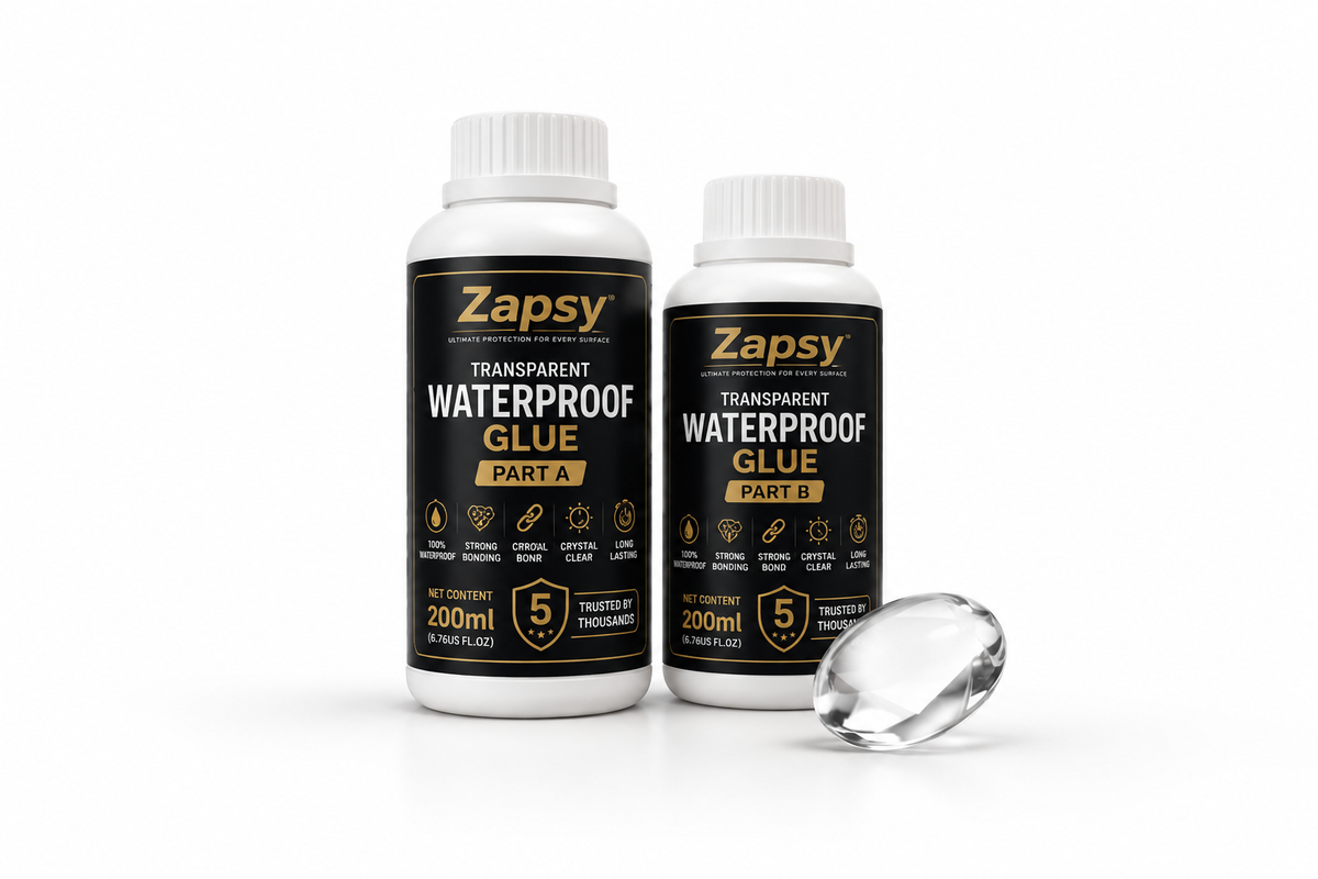 Transparent Waterproof Glue + Free brush quantity ( 300gm + 300gm )